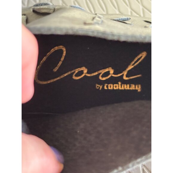 Coolway Leather Open-Toe Lace-Up Ankle Boots With Floral Cutouts Womens - Picture 7 of 14